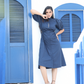 Blue Poplin Dress